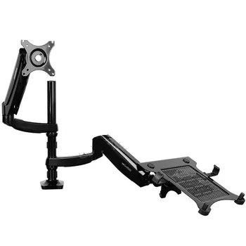 Loctek D5F2 Dual Use Notebook/ Laptop Mount Arm + Monitor Holder With USB Fan Lapdesk for 15.6 inch Laptop and 10"-27" Monitor