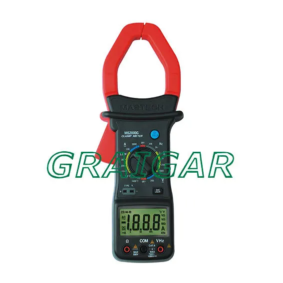 MASTECH MS2000G Digital Clamp Meter Current AC DC Voltage Resistance Temperature Tester
MASTECH MS2000G Digital Clamp Meter Current AC DC Voltage Resistance Temperature Tester