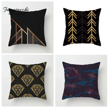 Fuwatacchi Print Cushion Cover Geometric Black Gold Blue Pillow Cover Moon Star Arrow Striped Decor Throw Pillow Case Pillowcase
Fuwatacchi Print Cushion Cover Geometric Black Gold Blue Pillow Cover Moon Star Arrow Striped Decor Throw Pillow Case Pillowcase