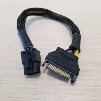 10pcs/lot Graphics Card 6Pin Male to SATA 15Pin Adapter Power Extension Cable wiht Black Net Cover 20cm
10pcs/lot Graphics Card 6Pin Male to SATA 15Pin Adapter Power Extension Cable wiht Black Net Cover 20cm