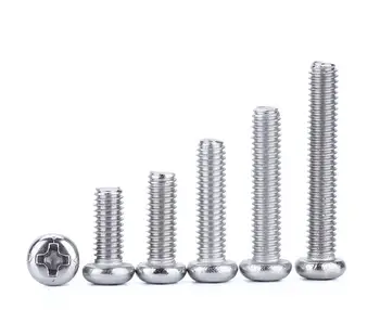 M3 Pitch 0.5 Length 4/5/6//8/10/12/16/20/25/30/35/40/50mm Phillips Pan Head 304 Stainless Steel Cross Recessed Machine Screws
M3 Pitch 0.5 Length 4/5/6//8/10/12/16/20/25/30/35/40/50mm Phillips Pan Head 304 Stainless Steel Cross Recessed Machine Screws