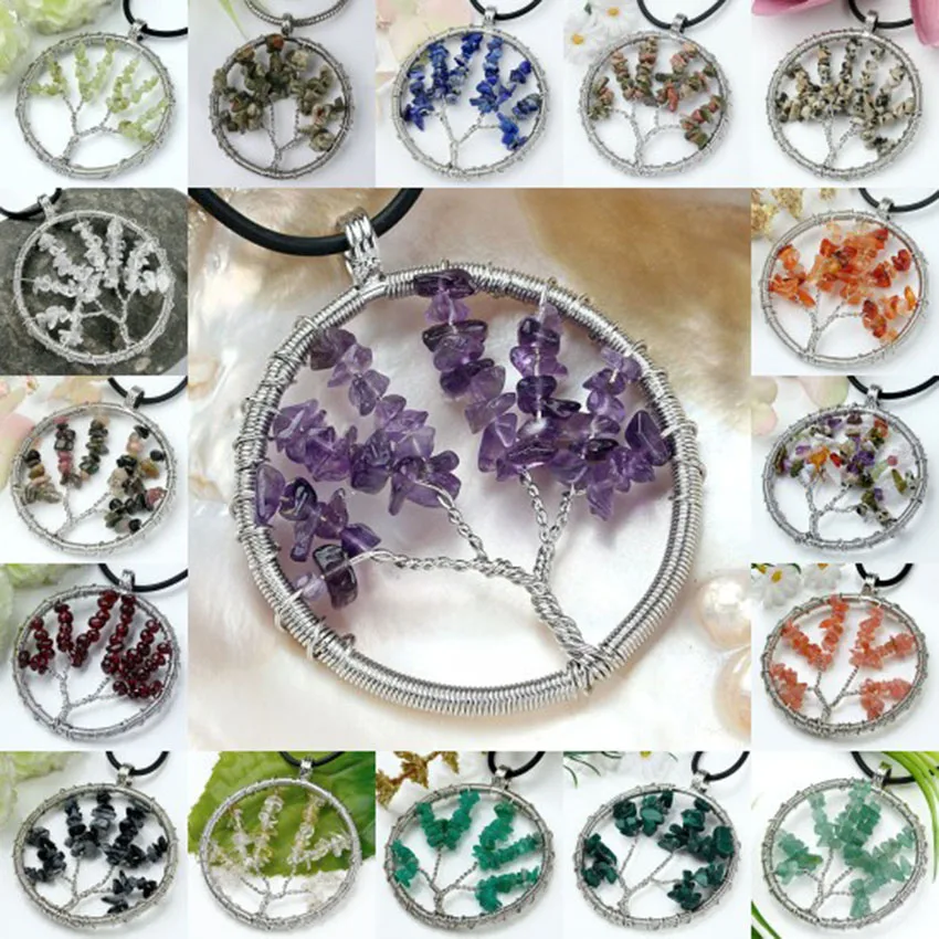 xinshangmie Minimalist Silver Plated Wire Wrapped Tree Of Life Chakra Gravel Carnelian Rock Crystal Pendant Women Charms Jewelry
xinshangmie Minimalist Silver Plated Wire Wrapped Tree Of Life Chakra Gravel Carnelian Rock Crystal Pendant Women Charms Jewelry