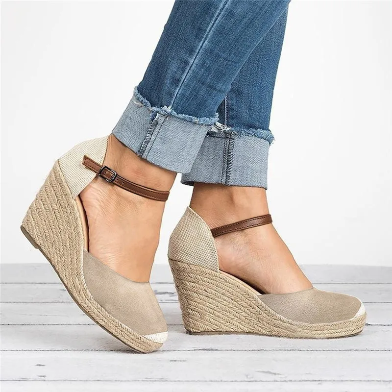Women Shoes 2019 Suede Leather Wedges High Ankle Sandals Round Toe Casual High Heel Straw Burlap Sandals Platform Casual Shoes
Women Shoes 2019 Suede Leather Wedges High Ankle Sandals Round Toe Casual High Heel Straw Burlap Sandals Platform Casual Shoes
