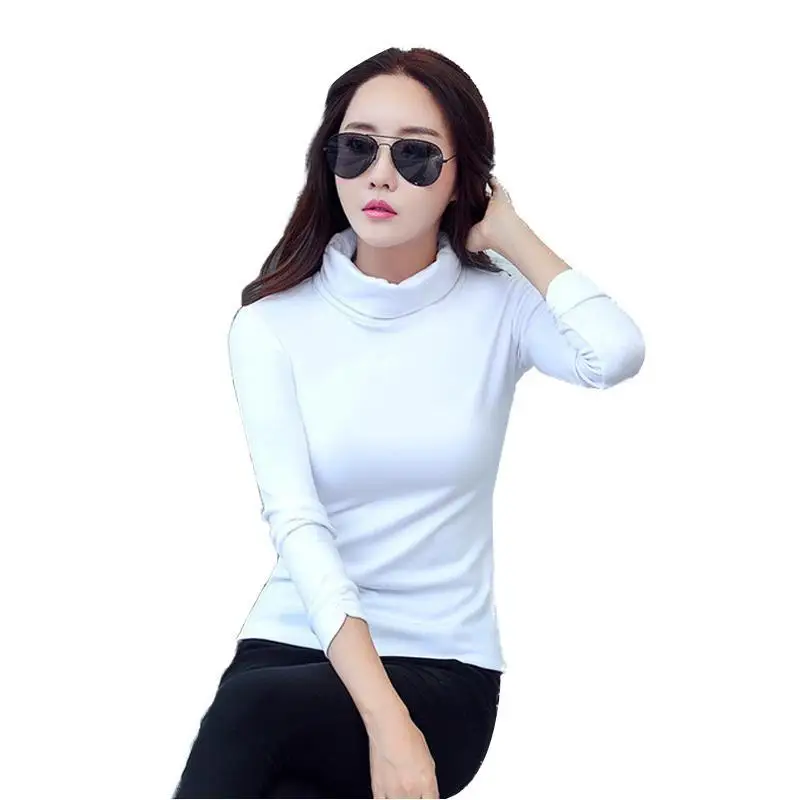 Russia T-shirts Women Autumn Winter Warm Turtleneck Green Blue Long Sleeve Tshirt Rayon Lady Slim Casual Tops Elastic Tees Shirt
Russia T-shirts Women Autumn Winter Warm Turtleneck Green Blue Long Sleeve Tshirt Rayon Lady Slim Casual Tops Elastic Tees Shirt