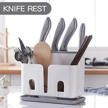 Kitchen Storage Knife shelf Desktop Shelf Nordic Style Multifunctional rack White and gray optional 
Kitchen Storage Knife shelf Desktop Shelf Nordic Style Multifunctional rack White and gray optional