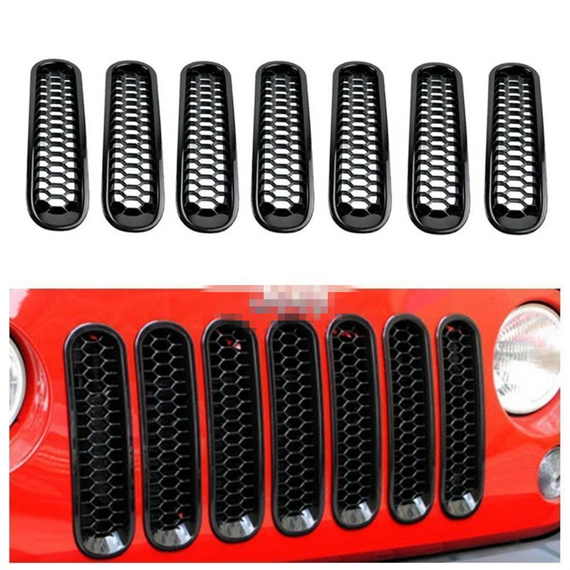 For Jeep Wrangler JK Accessories Black Front Grill Mesh Grille Insert For Jeep Wrangler Rubicon Sahara Jk Parts 2007-2017 7PC
For Jeep Wrangler JK Accessories Black Front Grill Mesh Grille Insert For Jeep Wrangler Rubicon Sahara Jk Parts 2007-2017 7PC