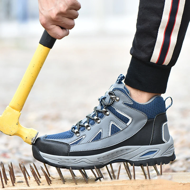 Mens Steel Toe Work Safety Shoes Lightweight Breathable Anti-smashing Anti-puncture Anti-static Protective Boots Free Shipping
Mens Steel Toe Work Safety Shoes Lightweight Breathable Anti-smashing Anti-puncture Anti-static Protective Boots Free Shipping