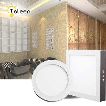 6W 12W 18W 24W Round Square Led Panel Light Surface Mounted leds Downlight ceiling down 85-265V lampada led lamp with LED Driver
6W 12W 18W 24W Round Square Led Panel Light Surface Mounted leds Downlight ceiling down 85-265V lampada led lamp with LED Driver