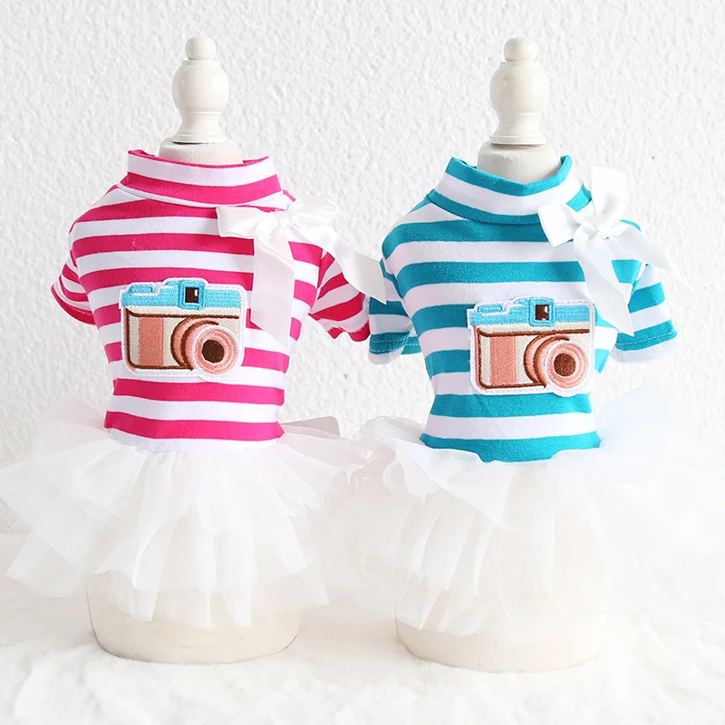 Striped Camera Bow Pet Dog Clothes Summer Tutu Dress Dog Coat Cat Dress Dog Wedding Dress Floral Pet Dress Clothing
Striped Camera Bow Pet Dog Clothes Summer Tutu Dress Dog Coat Cat Dress Dog Wedding Dress Floral Pet Dress Clothing