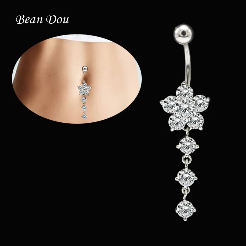fashion sexy flower dangle belly button rings ombligo navel piercing surgical steel zircon crystal pircing jewelry women girls
fashion sexy flower dangle belly button rings ombligo navel piercing surgical steel zircon crystal pircing jewelry women girls