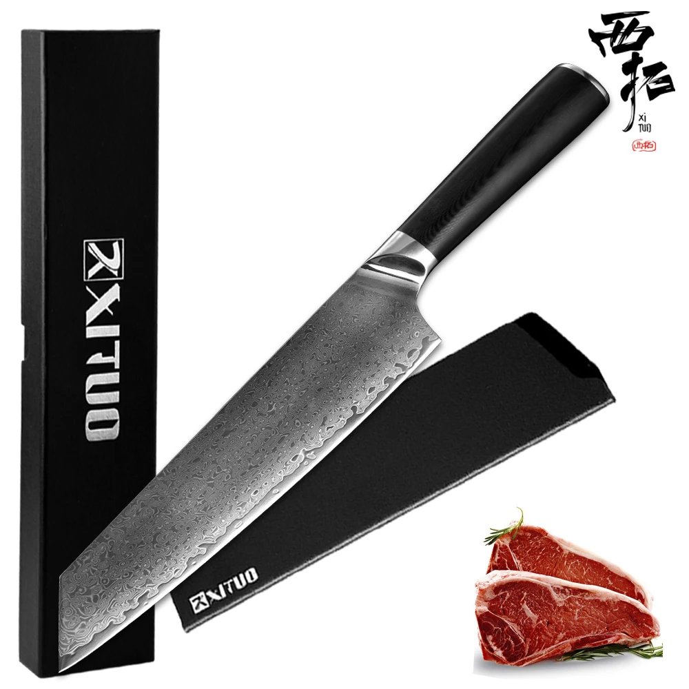 XITUO Kitchen Chef Knife Japan Damascus Steel Sharp Cleaver Slicing Salmon Vegetables Kiritsuke Knivse Cooking Tools G10 Handle
XITUO Kitchen Chef Knife Japan Damascus Steel Sharp Cleaver Slicing Salmon Vegetables Kiritsuke Knivse Cooking Tools G10 Handle