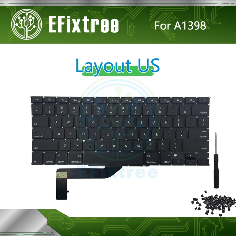 New A1398 Keyboard English For Macbook Pro Retina 15" A1398 US Layout Small Enter 2012-2015 Year EMC 2881 2909 2910
New A1398 Keyboard English For Macbook Pro Retina 15" A1398 US Layout Small Enter 2012-2015 Year EMC 2881 2909 2910