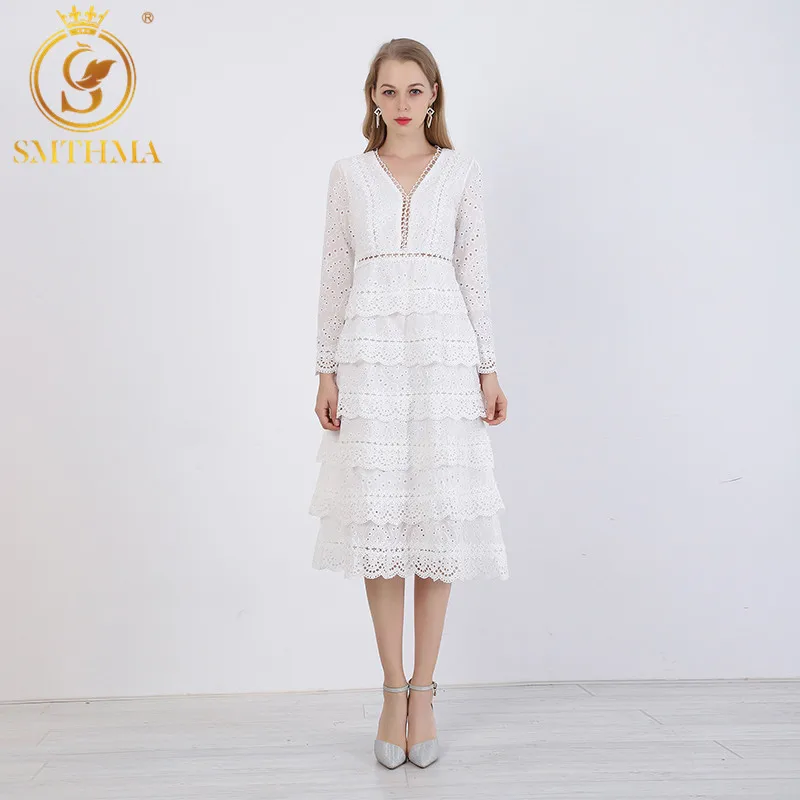 New Autumn And Winter High Quality Luxury Runway white embroidery Lace Dress women Long sleeve Sexy V-neck party Dress vestidos
New Autumn And Winter High Quality Luxury Runway white embroidery Lace Dress women Long sleeve Sexy V-neck party Dress vestidos