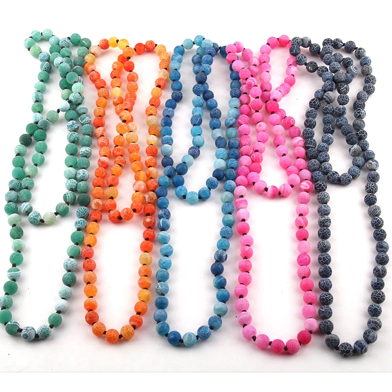 Free Shipping Fashion Semi Precious Stones Weathered Ag long Knotted Bead Necklace
Free Shipping Fashion Semi Precious Stones Weathered Ag long Knotted Bead Necklace