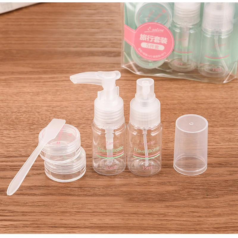 5pcs/set Travel Bottles Set Empty Cosmetic Jar Cream Perfume Lotion Makeup Containers Portable Storage Bottles Toiletry Tools
5pcs/set Travel Bottles Set Empty Cosmetic Jar Cream Perfume Lotion Makeup Containers Portable Storage Bottles Toiletry Tools
