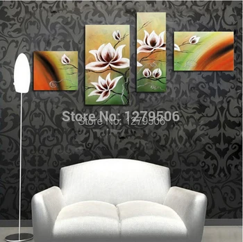 100% Hand-painted Wall Decoration Modern Abstract White Green Flowers Oil Painting On Canvas 4 Piece Living Room Home Decor
100% Hand-painted Wall Decoration Modern Abstract White Green Flowers Oil Painting On Canvas 4 Piece Living Room Home Decor