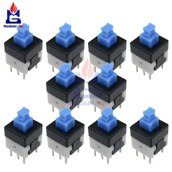10Pcs/Lot 8X8mm Cap Self-locking Type Square Button Switch Blue 100000 Times Service Life
10Pcs/Lot 8X8mm Cap Self-locking Type Square Button Switch Blue 100000 Times Service Life