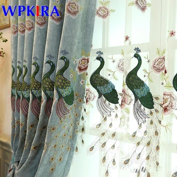European Luxury peacock Embroidery blue curtains Windows Screens Curtains For Living Room Bedroom Curtains Sheer cloth HC091&3
European Luxury peacock Embroidery blue curtains Windows Screens Curtains For Living Room Bedroom Curtains Sheer cloth HC091&3