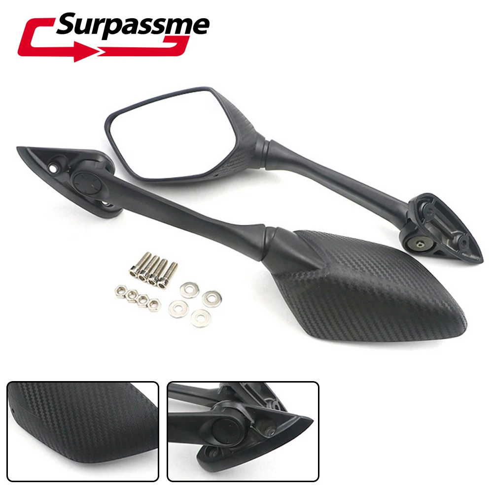 Motorcycle Rearview Mirrors 6mm Black Carbon Fiber Side Mirror for Yamaha YZF R3 R25 2015 2016 2017 Motorcycle Accessories
Motorcycle Rearview Mirrors 6mm Black Carbon Fiber Side Mirror for Yamaha YZF R3 R25 2015 2016 2017 Motorcycle Accessories