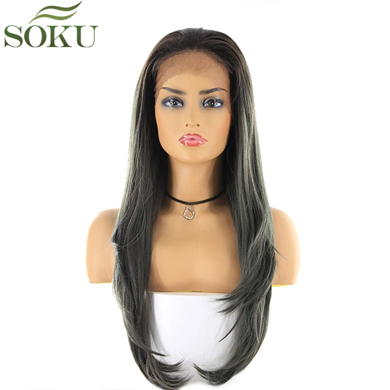Synthetic Lace Front Wigs SOKU 13*4 Lace Frontal 150% Density Free Part 26 Inch Long Straight Wig For Women Free Shipping
Synthetic Lace Front Wigs SOKU 13*4 Lace Frontal 150% Density Free Part 26 Inch Long Straight Wig For Women Free Shipping