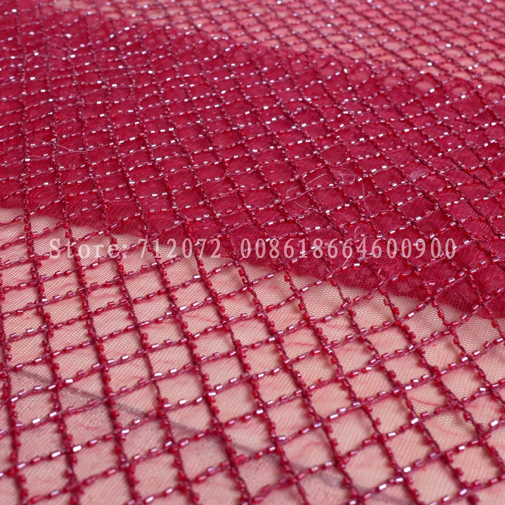 La Belleza Off white/black/wine beaded net wedding dress fabric blackround/lining 51'' width
La Belleza Off white/black/wine beaded net wedding dress fabric blackround/lining 51'' width