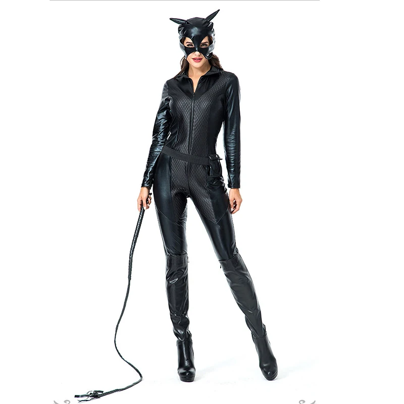 2018 New Sexy Catwomen costume Women Faux Leather batman cosplay costume Black Latex Catsuit Halloween Catwomen Costume
2018 New Sexy Catwomen costume Women Faux Leather batman cosplay costume Black Latex Catsuit Halloween Catwomen Costume