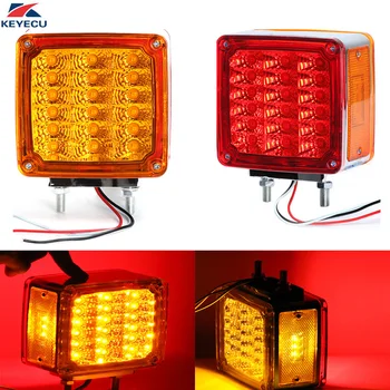 KEYECU 2X 12V Red/Amber 39 LED Square Double Face Pedestal Stop Turn Signal Tail Lights Lamps Truck Fender Marker Clear Lights
KEYECU 2X 12V Red/Amber 39 LED Square Double Face Pedestal Stop Turn Signal Tail Lights Lamps Truck Fender Marker Clear Lights