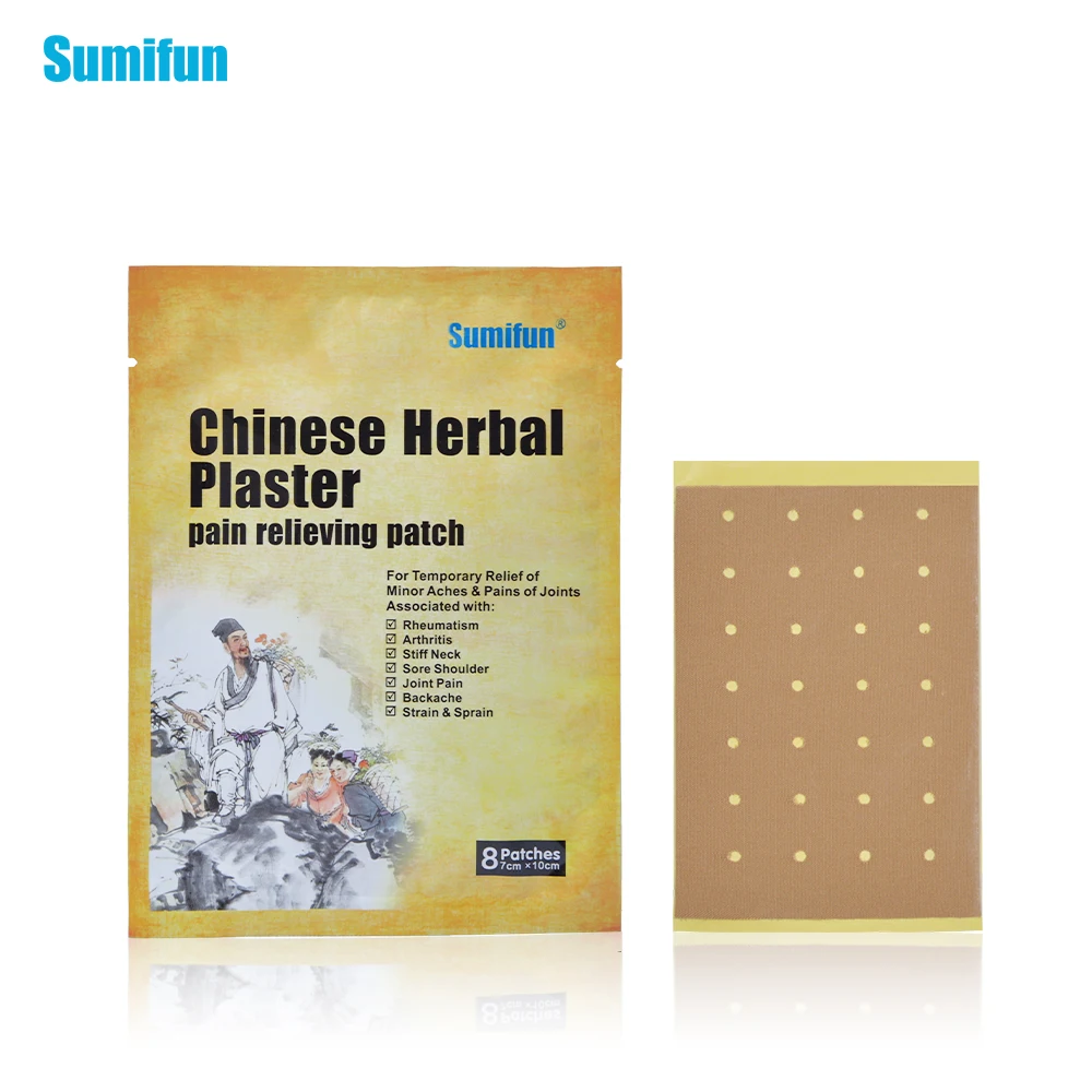 

Sumifun 8Pcs/Bag Chinese Medical Herbal Plaster Pain Reliving Patch For Temporary Relief Of Minor Aches & Pains Plasters K01401