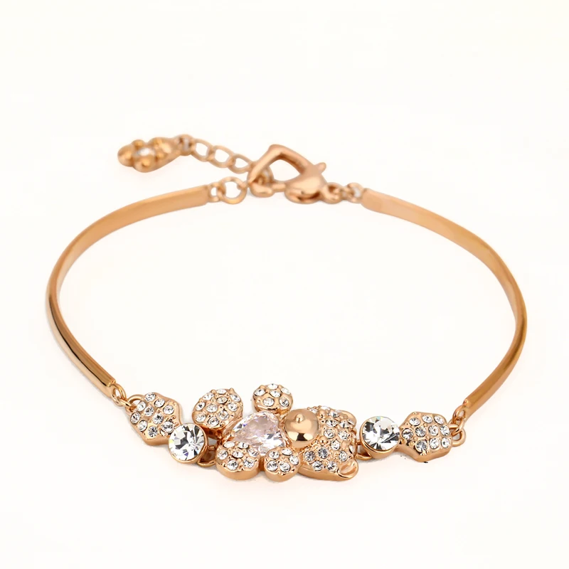 Top Quality Heart Crystal Bear Rose Gold Color Bracelet Made with Genuine Austrian Crystals ZYH069 ZYH070 ZYH086 ZYH157
Top Quality Heart Crystal Bear Rose Gold Color Bracelet Made with Genuine Austrian Crystals ZYH069 ZYH070 ZYH086 ZYH157