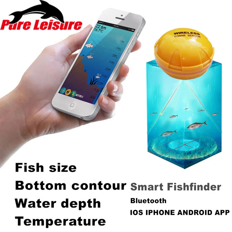 PureLeisure Waterproof Wireless Sonar Fishfinder Ice Fishing Detector Portable IOS Android Findfish Sounder Underwater Mobile
PureLeisure Waterproof Wireless Sonar Fishfinder Ice Fishing Detector Portable IOS Android Findfish Sounder Underwater Mobile