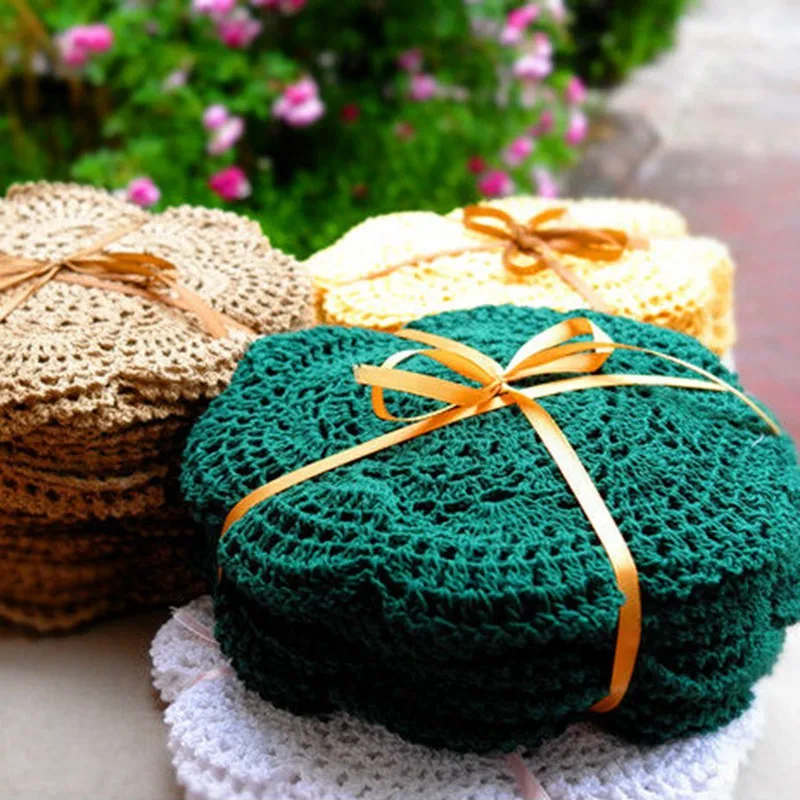 6 Pcs/set Handmade Crocheted Colorful flower Placemat Shabby Chic Vintage Look Crocheted Doilies 20cm/7.9 inches
6 Pcs/set Handmade Crocheted Colorful flower Placemat Shabby Chic Vintage Look Crocheted Doilies 20cm/7.9 inches
