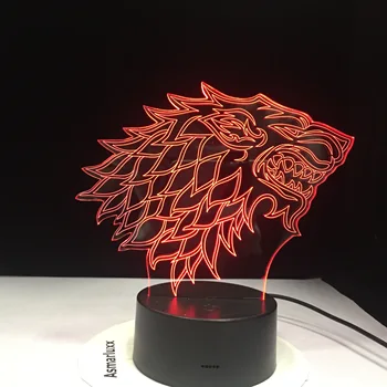 Stark Family Totem Wolf 3D LED Lamp Game of Thrones super fans best gift useful souvenir night light exhibition lava display
Stark Family Totem Wolf 3D LED Lamp Game of Thrones super fans best gift useful souvenir night light exhibition lava display