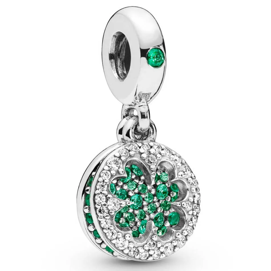 New 925 Sterling Silver Charm Dazzling Lucky Four-leaf Clover With Green Crystal Pendant Beads Fit Pandora Bracelet Diy Jewelry
New 925 Sterling Silver Charm Dazzling Lucky Four-leaf Clover With Green Crystal Pendant Beads Fit Pandora Bracelet Diy Jewelry