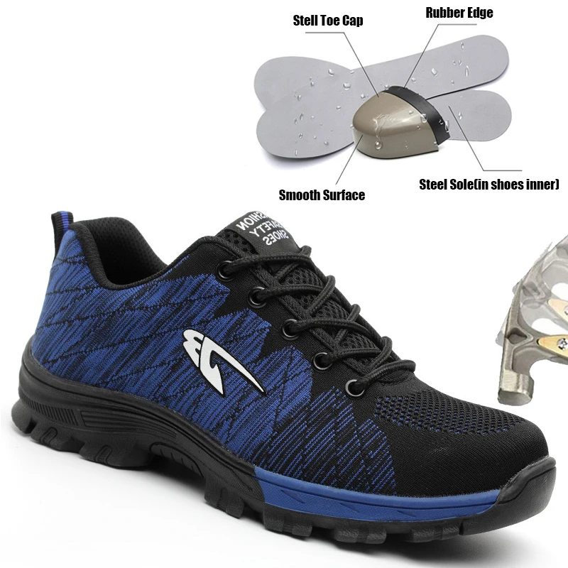 Men Safety Shoes Breathable Work Sneakers Steel Toe Cap Anti Smash Outdoor Work Boots Fashion Sneakers Non-Slip Big Size 36-48
Men Safety Shoes Breathable Work Sneakers Steel Toe Cap Anti Smash Outdoor Work Boots Fashion Sneakers Non-Slip Big Size 36-48
