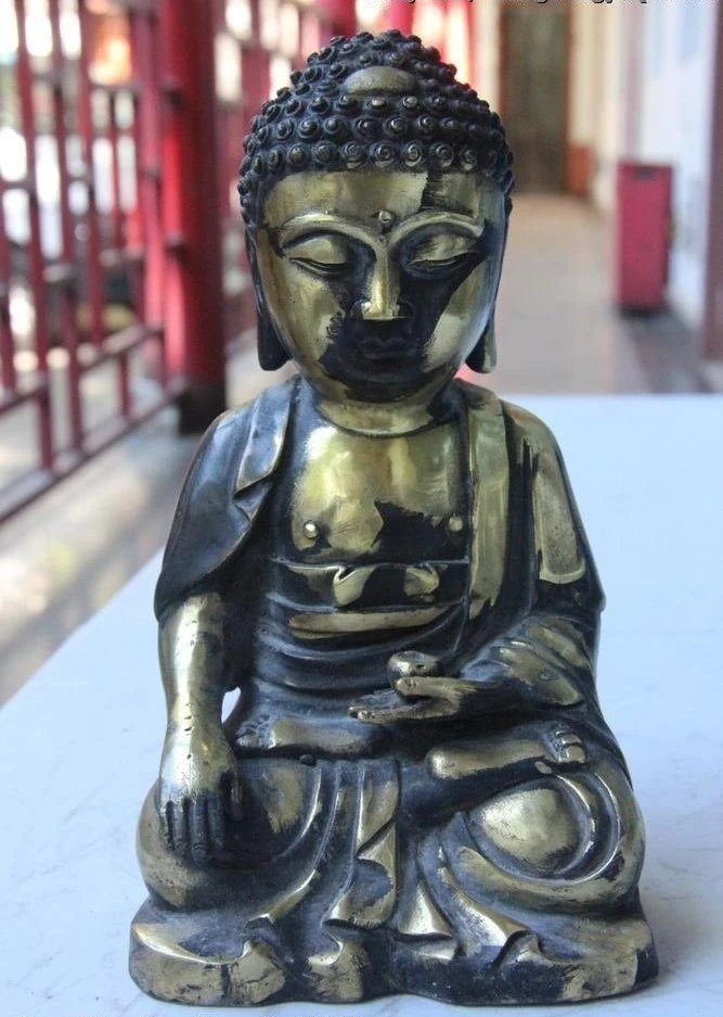 8" Tibet Buddhism Copper Bronze Gild Sakyamuni Tathagata Alms Bowl Buddha Statue
8" Tibet Buddhism Copper Bronze Gild Sakyamuni Tathagata Alms Bowl Buddha Statue