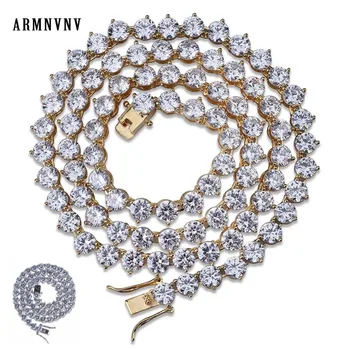 ARMNVNV 4mm 6mm Iced Out Zircon 1Row Tennis Chain Necklace Hip Hop Jewelry Gold Silver Color Men CZ Necklace Gifts
ARMNVNV 4mm 6mm Iced Out Zircon 1Row Tennis Chain Necklace Hip Hop Jewelry Gold Silver Color Men CZ Necklace Gifts