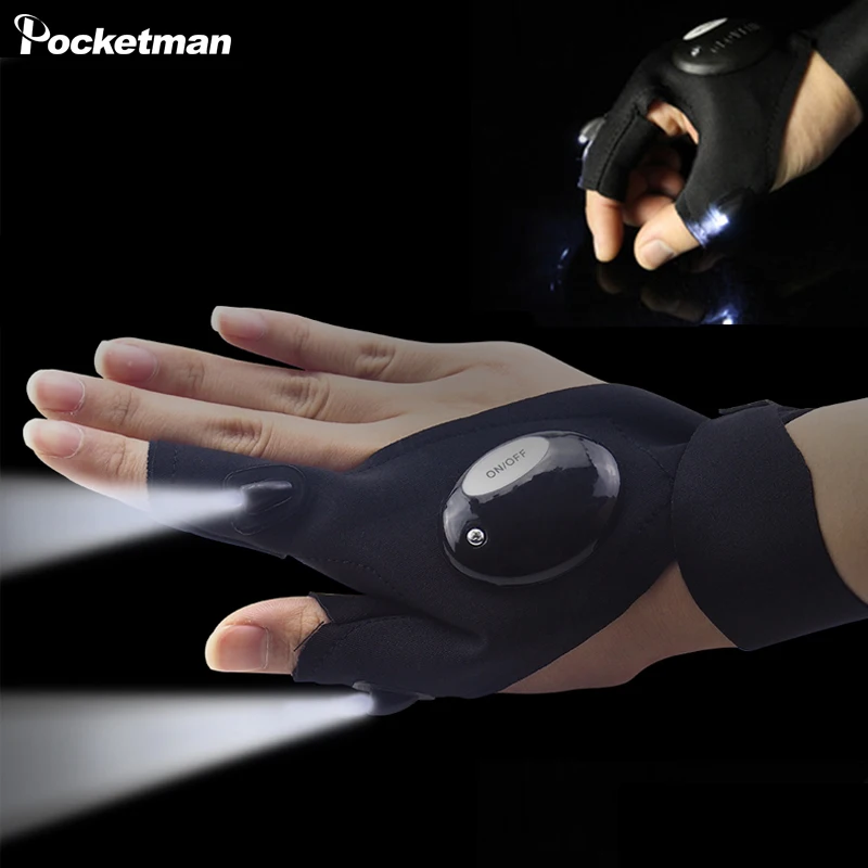 Outdoor Fishing Magic Strap Fingerless Glove LED Flashlight Torch Cover Black Camping Tools Finger Light LED Glove Flashlight
Outdoor Fishing Magic Strap Fingerless Glove LED Flashlight Torch Cover Black Camping Tools Finger Light LED Glove Flashlight