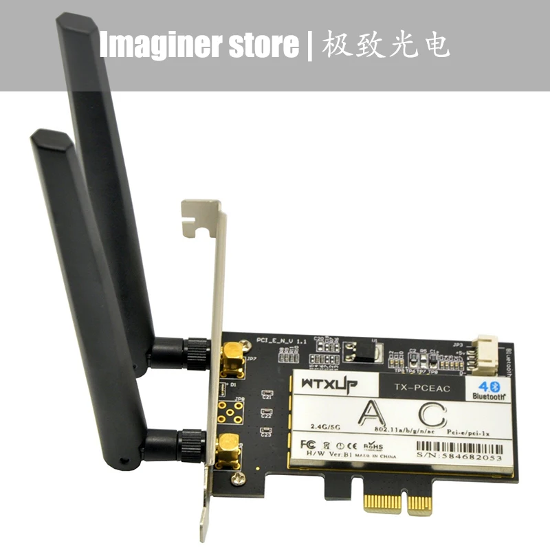 For intel Wireless AC 7260AC Dual Band 7260HMW 867Mbps PCi Express Wireless Desktop WiFi Adapter Bluetooth 4.0 WIFI Network Card
For intel Wireless AC 7260AC Dual Band 7260HMW 867Mbps PCi Express Wireless Desktop WiFi Adapter Bluetooth 4.0 WIFI Network Card