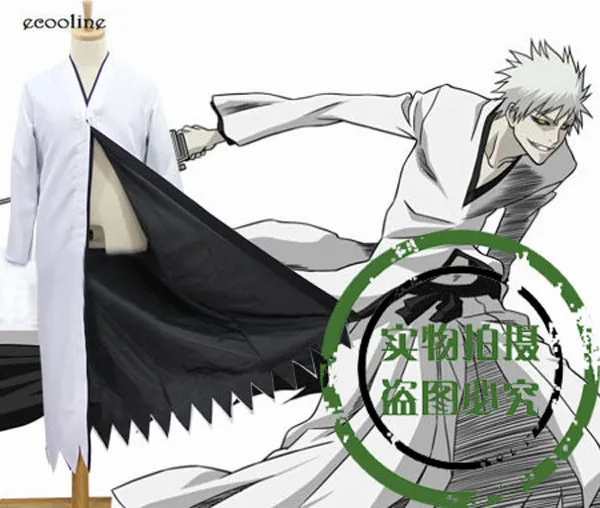 Униформа из аниме отбеливатель Kurosaki Ichigo Bankai костюм для косплея куртка только