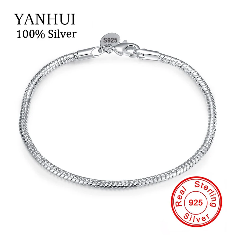 YANHUI Authentic 100% 925 Sterling Silver Bracelets Bangles For Women Gift Charm Classic Bracelets Lady Fashion Jewelry H187
YANHUI Authentic 100% 925 Sterling Silver Bracelets Bangles For Women Gift Charm Classic Bracelets Lady Fashion Jewelry H187