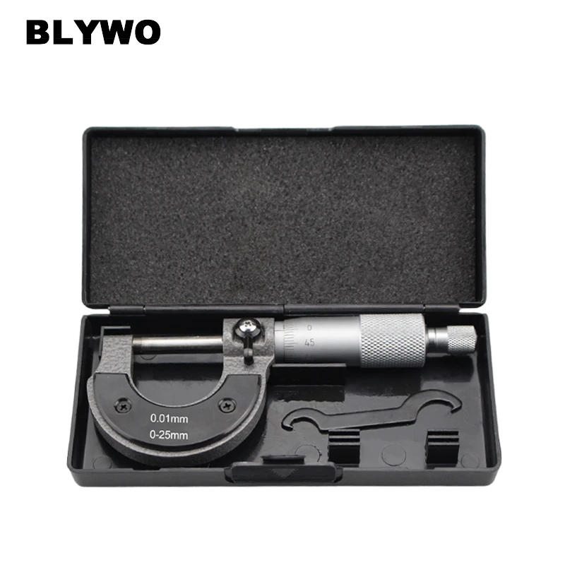 

0-25mm/0.01mm Outside Micrometer Precision Gauge Vernier Caliper Micrometer Gauging Tools Measuring Tools