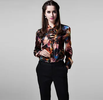 100% Silk Satin Shirt Women Printed Pattern New Desigual Spring Shirts Soft and Comfortable Clothing Free Shipping
100% Silk Satin Shirt Women Printed Pattern New Desigual Spring Shirts Soft and Comfortable Clothing Free Shipping