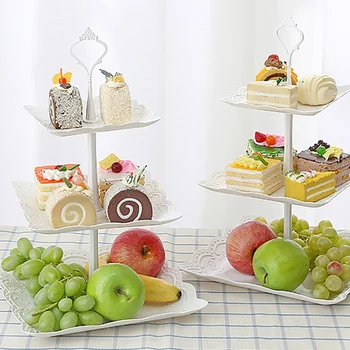 Europe Tray Plastic Serving Platter Cake Stand Traydessert Tray Square Candy Pan Tea Party Fruit Tray In Part Kitchen Helper
Europe Tray Plastic Serving Platter Cake Stand Traydessert Tray Square Candy Pan Tea Party Fruit Tray In Part Kitchen Helper