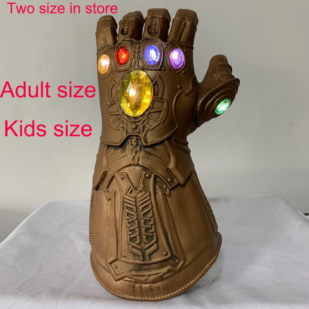 Kids Boys Girls Adult LED Avengers Gauntlet Thanos Cosplay Glove Latex Avengers Thanos Gloves Halloween Party Costume Props
Kids Boys Girls Adult LED Avengers Gauntlet Thanos Cosplay Glove Latex Avengers Thanos Gloves Halloween Party Costume Props