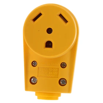RV Camper 125V 30Amp Replacement Famale Plug Yellow Grip Handle Heavy Duty
RV Camper 125V 30Amp Replacement Famale Plug Yellow Grip Handle Heavy Duty