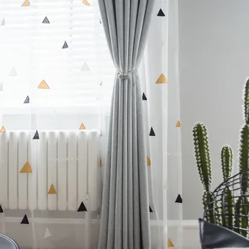European and American style embroidered window screen, pure color, linen embroidered curtains, linen embroidery shading voiles
European and American style embroidered window screen, pure color, linen embroidered curtains, linen embroidery shading voiles