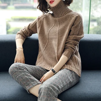 Fashion small sweater short high waist knitted bottom sweater winter new style 2020 Korean version loose high collar Pullover
Fashion small sweater short high waist knitted bottom sweater winter new style 2020 Korean version loose high collar Pullover