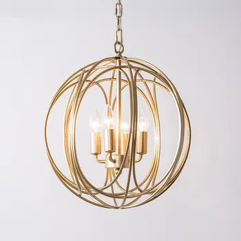 American Country Gold Pendant Lights living room Round Cage Hanging Fixture Loft Industrial Dining Room Kitchen Lamp Luminaire
American Country Gold Pendant Lights living room Round Cage Hanging Fixture Loft Industrial Dining Room Kitchen Lamp Luminaire