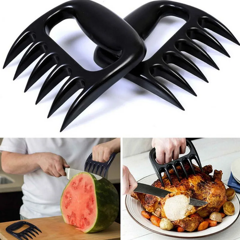2pcs/1 Pair Bear Paws Claws Useful Meat Handler Fork Tongs Pull Shred Pork Salad Mixer Fruit Vegetable Slicer Cutters BBQ Tool
2pcs/1 Pair Bear Paws Claws Useful Meat Handler Fork Tongs Pull Shred Pork Salad Mixer Fruit Vegetable Slicer Cutters BBQ Tool