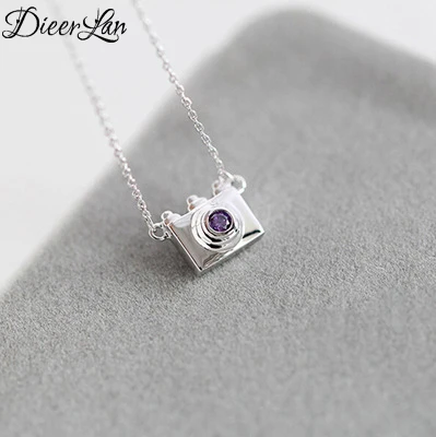 925 Sterling Silver Vintage Camera Necklaces & Pendants For Women Fashion Purple Crystal Jewelry
925 Sterling Silver Vintage Camera Necklaces & Pendants For Women Fashion Purple Crystal Jewelry